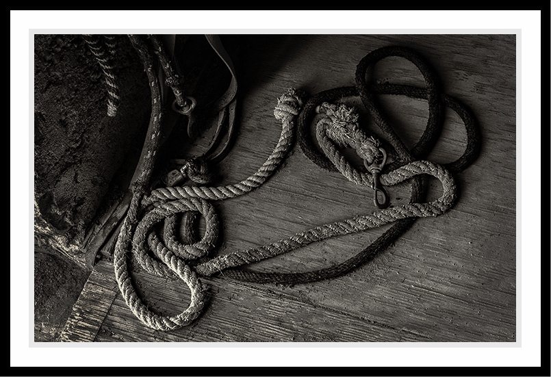 Ropes on a stable floor.